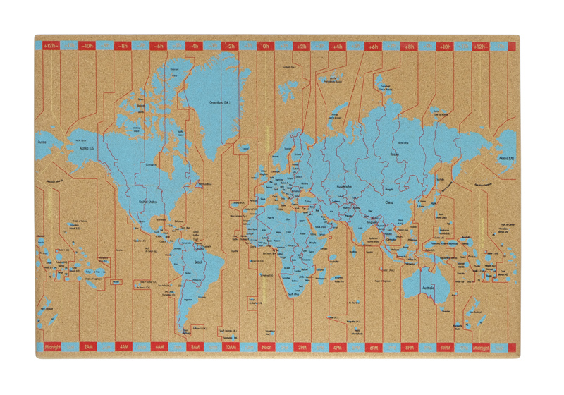 Tablica korkowa z mapą Memoboards